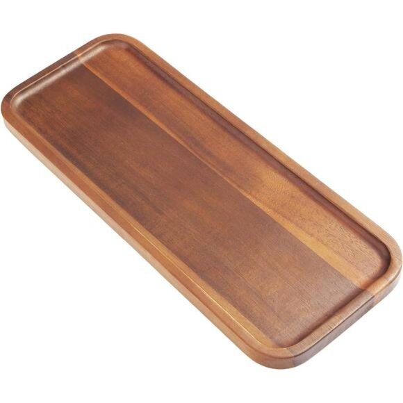 Acacia Wood Serving Tray Mini Charcuterie Board Small Cheese Platter Kitchen - Picture 1 of 7